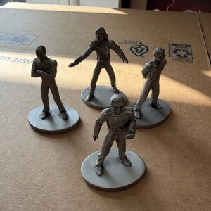 Set of 4 Pewter Star Trek Sci‑Fi Character Miniature Figures